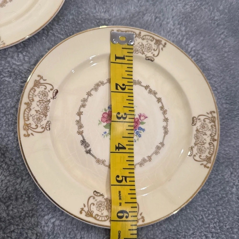 City Pottery set of 12 Vintage serving plates (22K gold trim design)Dinnerware